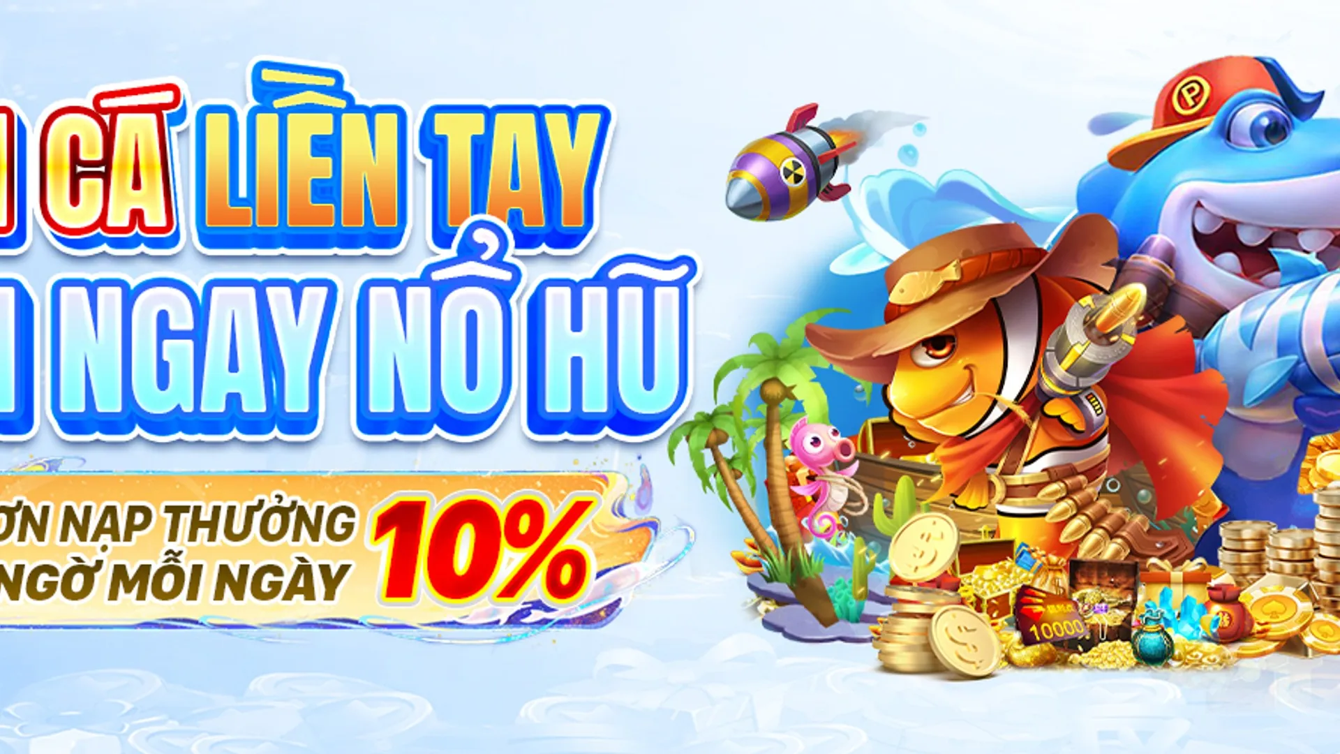 Hình ảnh đại dương và các loại cá đa dạng trong game bắn cá trên vn8day